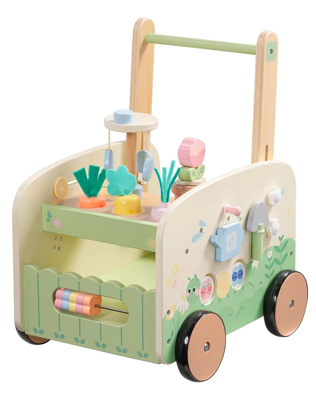 ROBUD Wooden Baby Walker, 10-in-1 Garden Activity Centre, 10+ Months