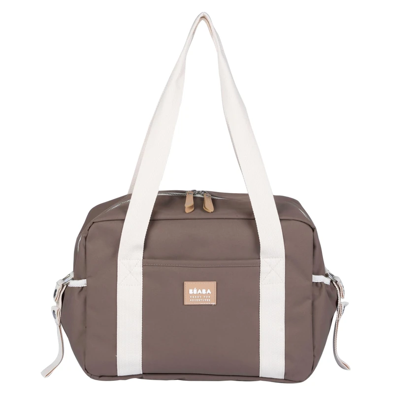 BÉABA, Baby Changing Bag, Multiple Compartments, 10 Pockets, Trolley Sleeve, Shoulder Strap, Insulated Pouch, Changing Mat, Water-Repellent, 16L Capacity, Paris Bag, Cocoa