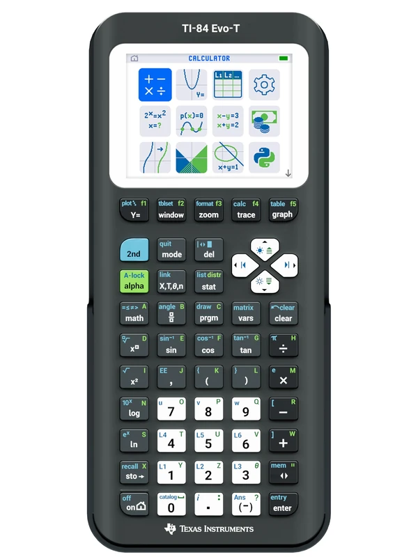 Texas Instruments TI-84 Evo-T Graphical Calculator, Python Support, Rechargeable, USB-C, Test Mode - Image 1