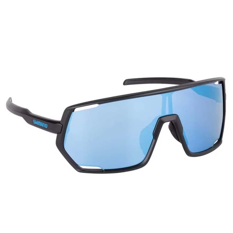 Shimano Eyewear Lesath Matte Black & Blue Mirror Technical Sport Component - Image 1
