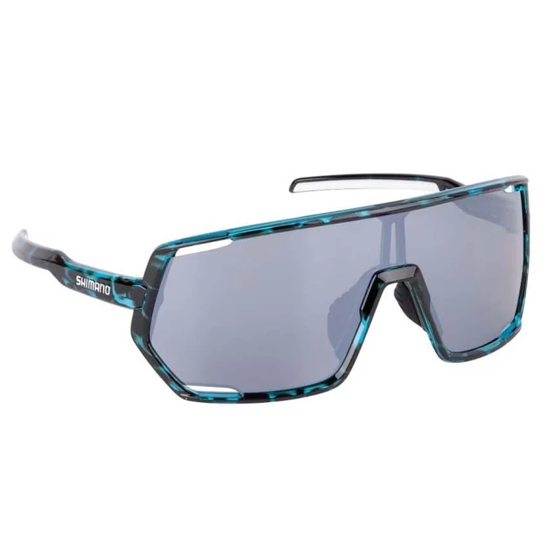 Shimano Eyewear Lesath Tortoiseshell Blue & Silver Mirror Technical Sport Component - Image 1