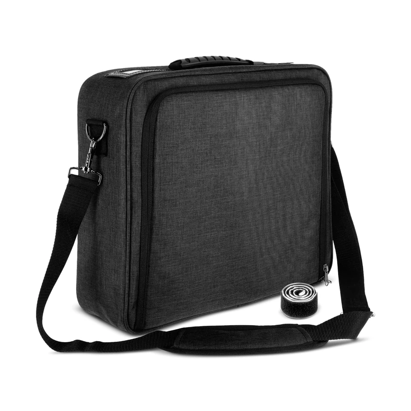 Adam Hall 19" Parts ORGAFLEX RACK BAG 03 - Padded organizer bag with hook-and-loop fastener for 19" racks, 3U, grey