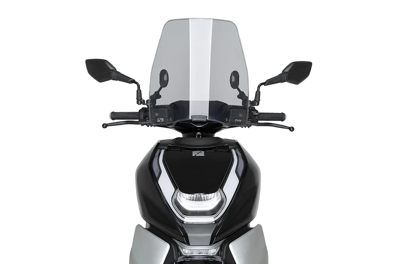 Puig 22356W Urban tall windscreen for scooter with cosmopolitan design in resistant polycarbonate with aerodynamic improvement and protection against wind and weather, Transport