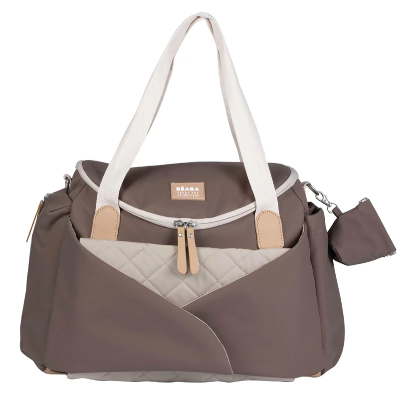 BÉABA, Sydney II Changing Bag, Modular Design, Large Capacity, Multiple Storage Compartments, Large Cocoon Changing Area, Insulated Meal Pouch, Pushchair Attachment System, Carry Handles, Cocoa