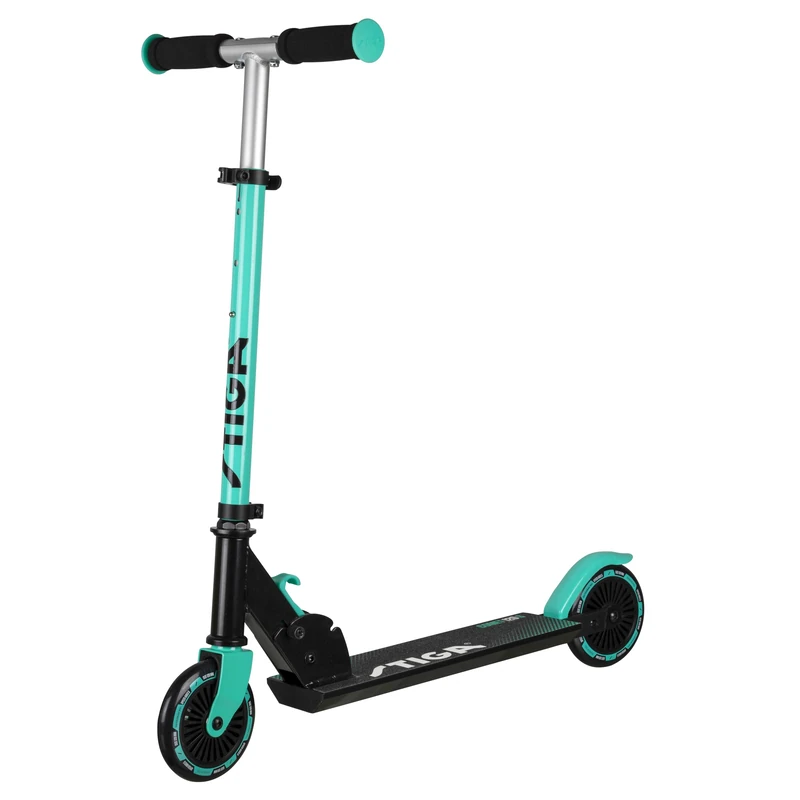 STIGA Comet 120-S Scooter for Children from 5 Years Old - Foldable - Adjustable Height - Black/Lagoon Blue