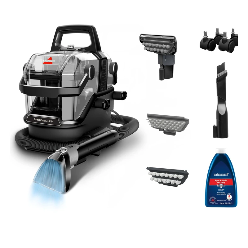 BISSELL SpotClean C9 SmartMix, Portable Deep Cleaner, Portable Upholstery Cleaner, SmartMix Tank, Carpet Cleaner, Stain Cleaner, Corded, For carpet, stairs, upholstery, 3911E