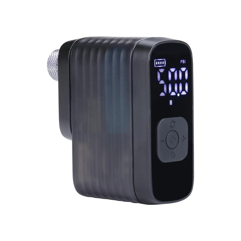 BBB Cycling Electric Mini Bike Pump Ultra-Portable Size 120 PSI / 8 Bar Rechargeable Tyre Inflator for MTB, Road & Gravel Bikes – USB-C Fast Charge, LED Light – Presta & Schrader Compatible BarBank
