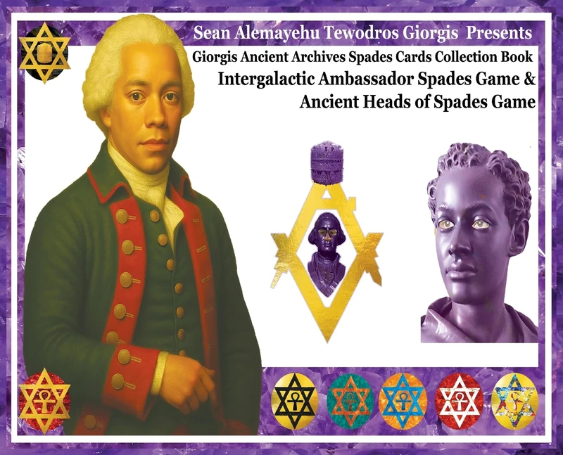 Giorgis Ancient Archives Spades Cards Collection Book Intergalactic Ambassador Spades Game And Ancient Heads Of Spades Game (IA Royal Amethyst Edition): Sean Alemayehu Tewodros Giorgis Presents - Image 1