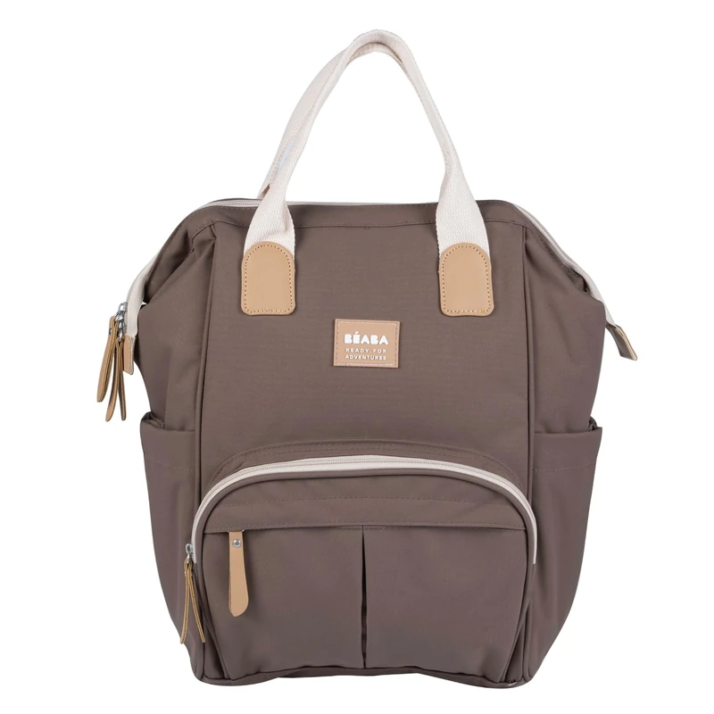 BÉABA, Baby Changing Backpack, Large Storage Capacity, Multiple Insulated Pockets, Included Changing Mat, Wide Opening, Multifunction Travel Bag, Wellington Bag, Cocoa - Image 1