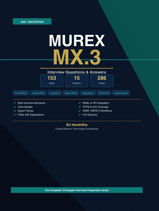 MUREX MX.3 Interview Questions & Answers: The Complete 15-Chapter Interview Preparation Guide for Capital Markets Professionals — Front Office, Risk, Collateral, Back Office, Technical & Regulatory