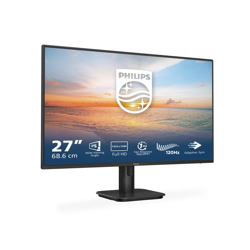 Philips 27E1N1190A 27 inch FHD Monitor 120Hz, IPS Panel, 4ms GtG, Adaptive Sync, Speakers, (1920x1080 HDMI 1x 1.4) Black