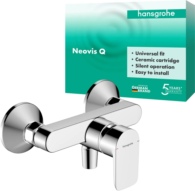 hansgrohe Neovis Q Shower Mixer Tap with 1 Outlet, Chrome