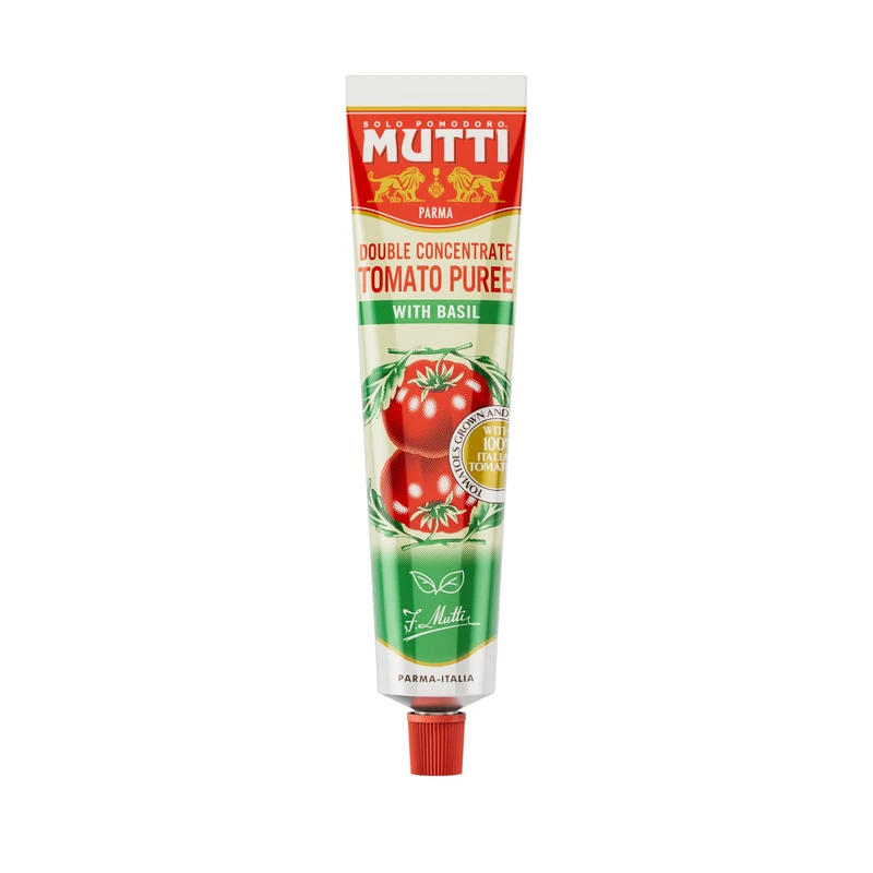 Mutti Double Concentrate Tomato Puree with Basil 190g (Pack of 24)
