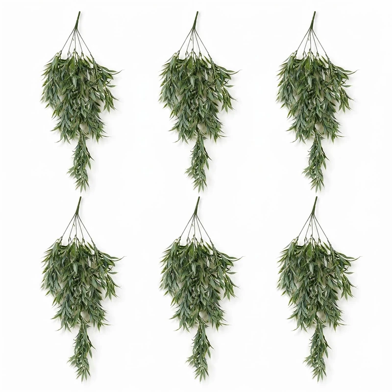 Multipack Leaf Design Artificial Hanging Plants - Image 1