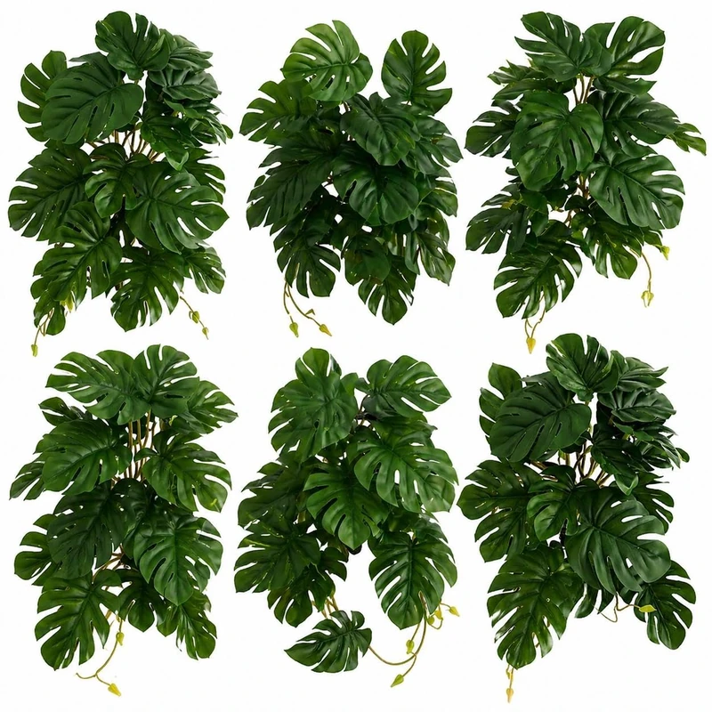 Multipack Leaf Design Artificial Hanging Plants - Image 1