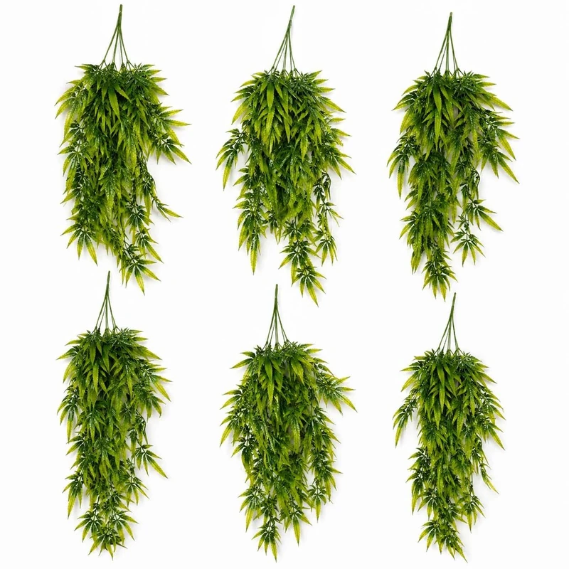 Multipack Leaf Design Artificial Hanging Plants - Image 1