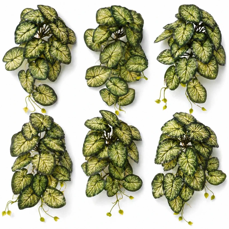 Multipack Leaf Design Artificial Hanging Plants - Image 1