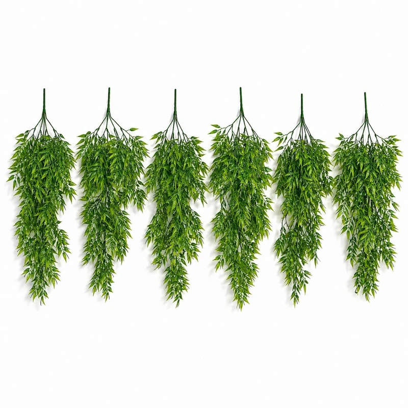Multipack Leaf Design Artificial Hanging Plants - Image 1