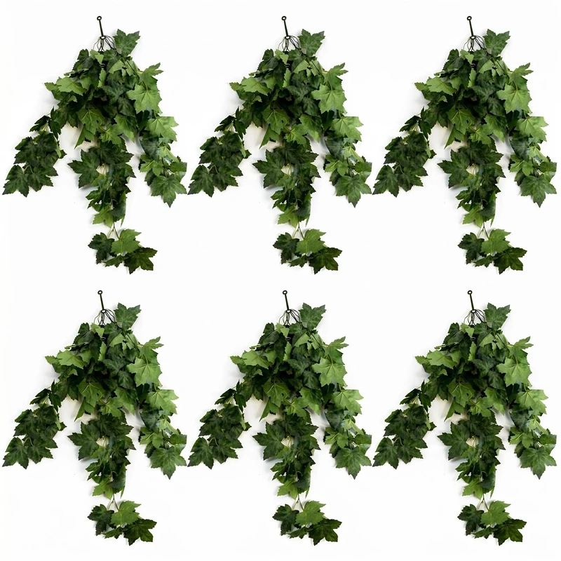 Multipack Leaf Design Artificial Hanging Plants