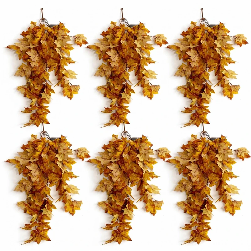Multipack Leaf Design Artificial Hanging Plants - Image 1