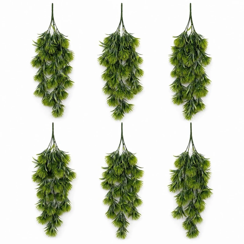 Multipack Leaf Design Artificial Hanging Plants - Image 1