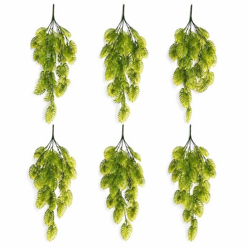 Multipack Leaf Design Artificial Hanging Plants - Image 1