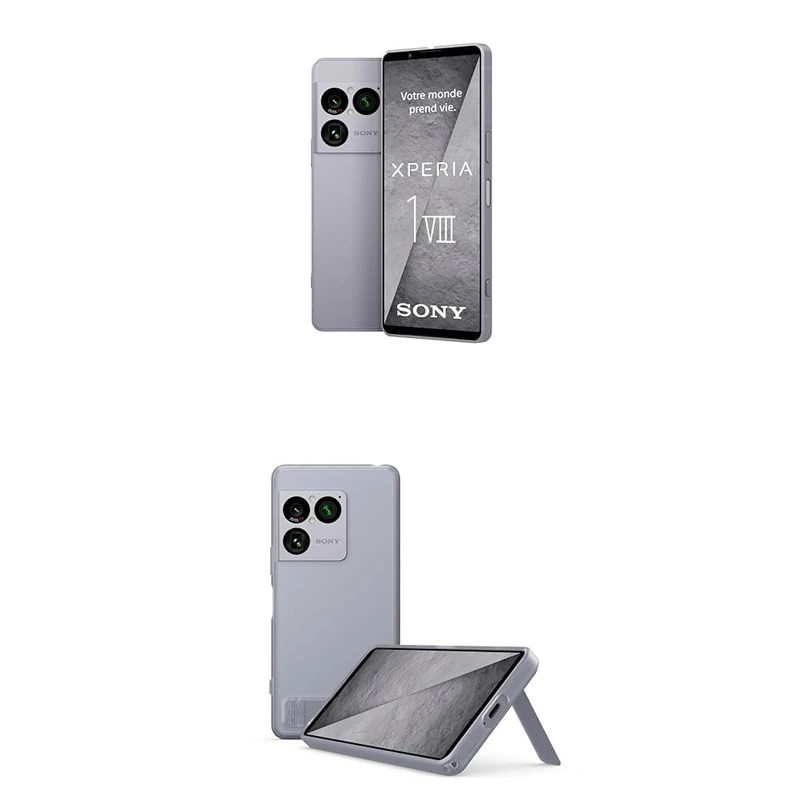 Sony Xperia 1 VIII - 6,5" 19,5:9 FHD+ HDR OLED 120Hz, Triple lens with new telephoto lens, Xperia AI, 2-day battery, 3,5mm Audio, Dual SIM, Iolite Silver + Cover