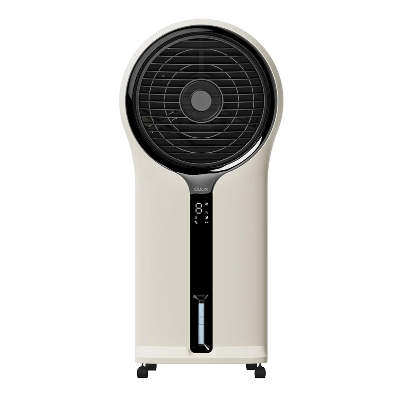 Duux Mist Air Cooler, Evaporative Air Cooler for Rooms Up to 50m2, 3 Speeds and Night Mode, 1-9 Hour Timer and Dimmable LED Display, 5.5L Water Tank