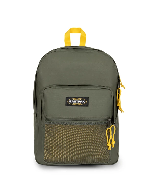 Eastpak Pinnacle Backpack – Large Double Compartment Backpack with Internal Organiser, Padded Back & Straps, 38 L Capacity, 42 x 32 x 25.5 cm - Kontrast Khaki Yellow
