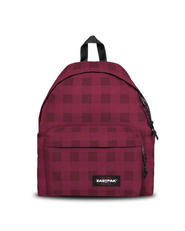 Eastpak Padded Pak’r Backpack 24L (40 x 30 x 18 cm), Durable Water-Resistant School & Travel Daypack, Lightweight Classic Backpack with Padded Straps & Front Pocket - Checker Burgundy