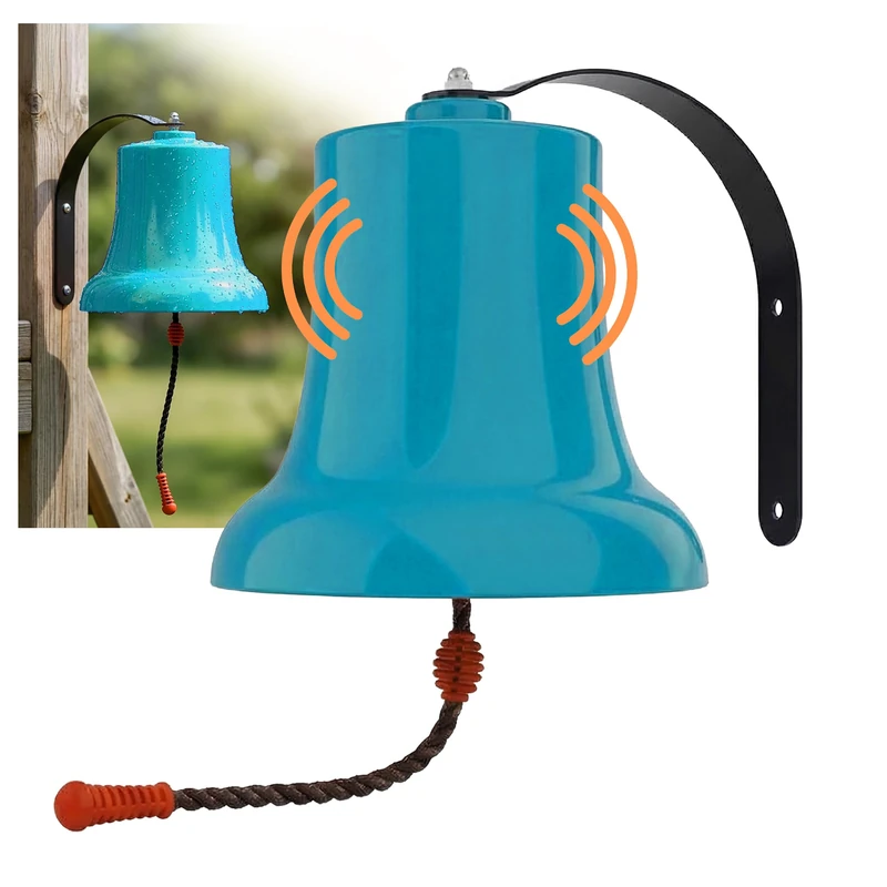 Relaxdays Ship Bell Play Tower Accessory for Treehouse & Playhouse, Weatherproof Green, 20x20x24 cm - Image 1