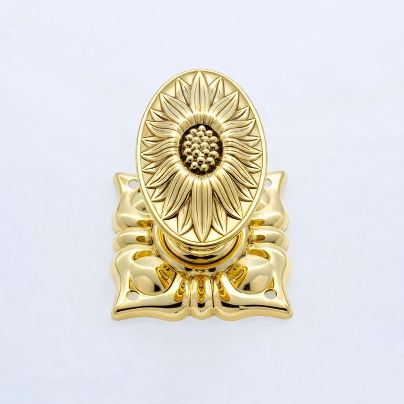 Morris & Mackintosh - Pair of Sunflower Polished Brass Door Knobs. / Home - Image 1