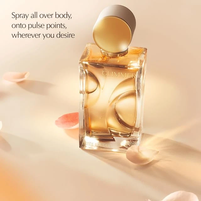 Estée Lauder Glimmer Eau de Parfum Spray with Notes of Macaron Rose Accord, Amber Embrace Accord & Shimmering Patchouli | Perfumes for Women, 50ml