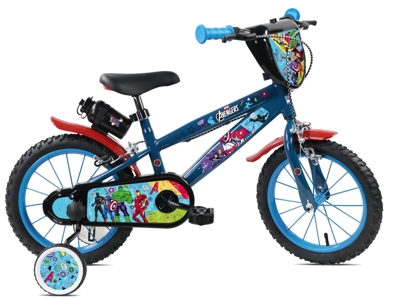 Disney Marvel Avengers Kids Bike, 14 Inch, with Stabilisers, Steel Frame, Caliper Brakes, for Ages 4-6 Years - Image 1