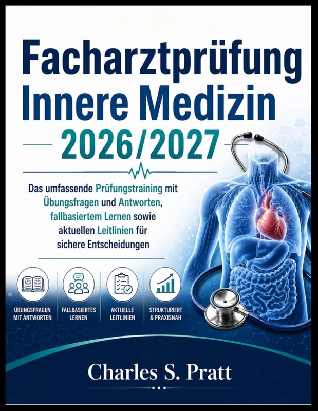 Facharztprüfung Innere Medizin 2026/2027: Das umfassende Prüfungstraining mit Übungsfragen und Antworten, fallbasiertem Lernen sowie aktuellen Leitlinien für sichere Entscheidungen