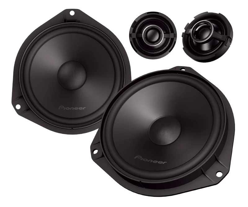PIONEER TS-Q160C-FT 16.5 cm (6.5 Inch) 2-Way Component Speaker for Fiat & Alfa Romeo (350W Max., 50W RMS), Separate Tweeter