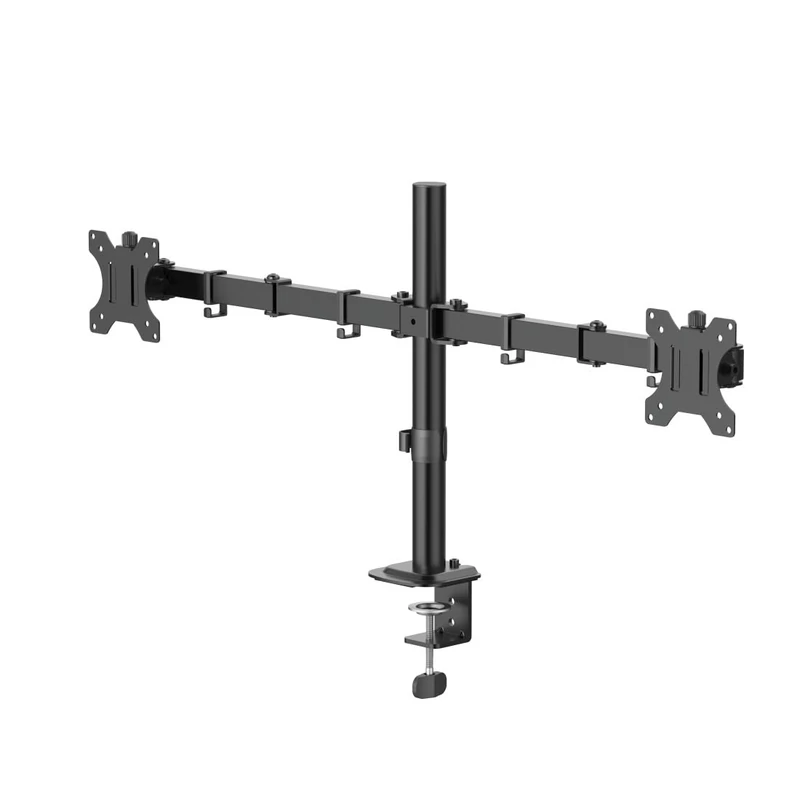 Monitor Mount, 2 Monitors, Height-adjustable, Swivel/Tilt, 13" - 35"
