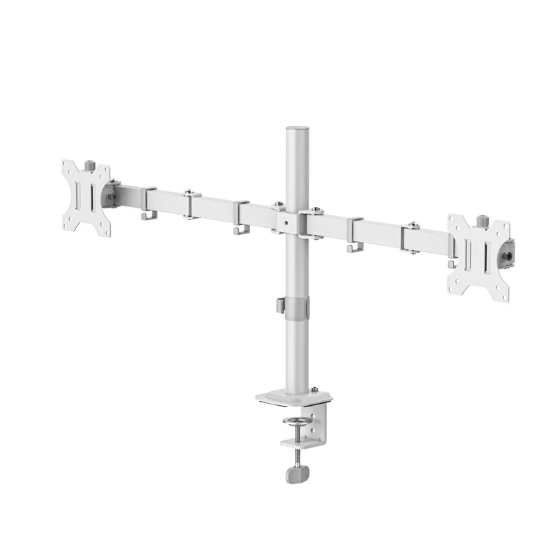 Monitor Mount, 2 Monitors, Height-adjustable, Swivel/Tilt, 13" - 35"