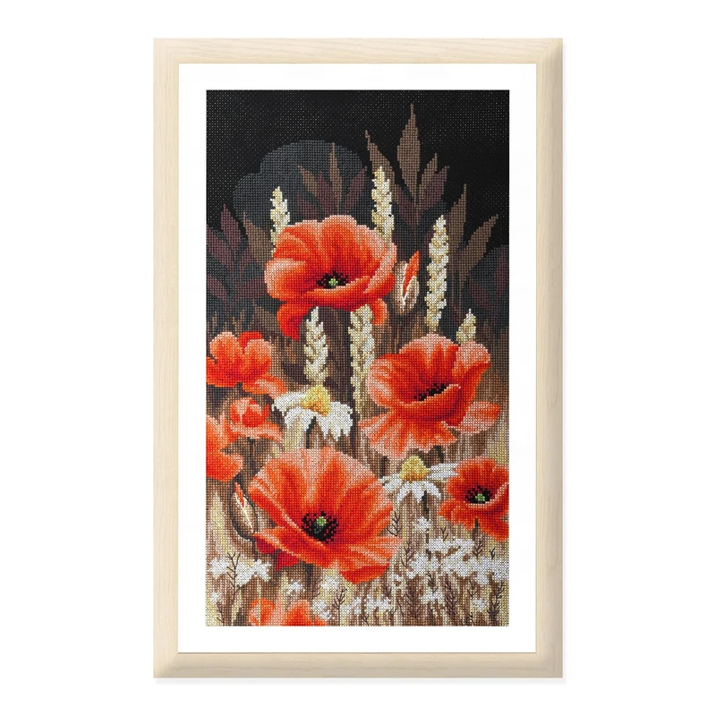 VERVACO Embroidery Kit Cross Stitch Painting Wild LAPROSES Needlework Kit for Wall Decoration 23 x 42cm Embroidery with Counted Pattern DIY Kit Modern Cross Stitch Gift Crafts for Adults