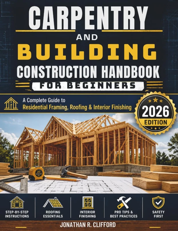 Carpentry and Building Construction Handbook for Beginners: A Complete Guide to Residential Framing, Roofing & Interior Finishing