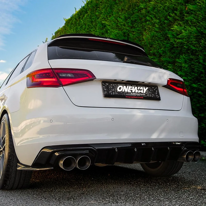 Oneway Rear Diffuser compatible with Audi A3 (8V) Sportback 2012-2016 excl. S-Line/S3/RS3 - Gloss black