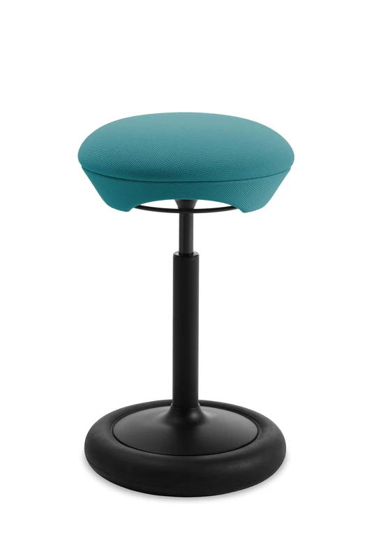 Topstar SITNESS HOP HIGH Ergonomic Stool with Three-Dimensional Movement Sitness Technology Made in Germany Colour: Black/Petrol - Image 1