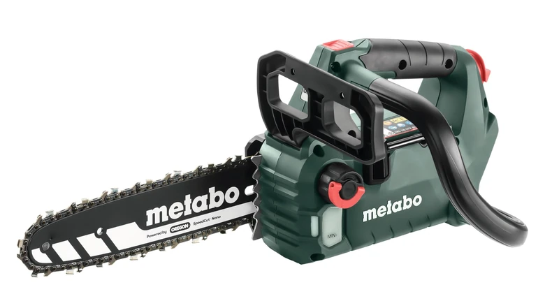 metabo Cordless Chainsaw MS 18 LTX BL 25-18 V, CAS, 25 cm Oregon SpeedCut Nano - Brushless, Safety Switch, Chain Quick Stop, Lightweight and Compact Chainsaw for Tree Care - Without Battery and