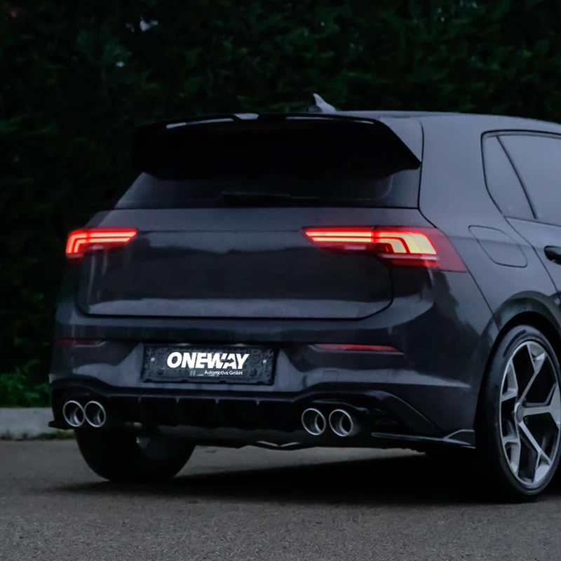 Oneway Rear Diffuser compatible with Volkswagen Golf VIII HB 3/5-doors 2020-2024 & FL 2024- excl. GTi/GTD/GTE/R/R-Line - Gloss black - Image 1