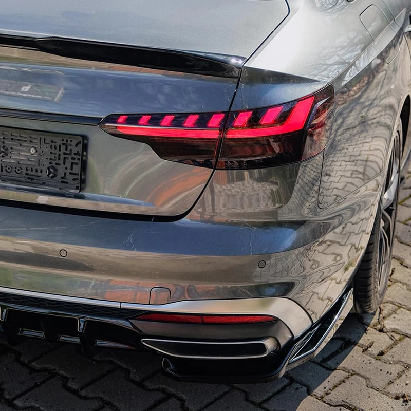 Oneway Rear Side Diffusors compatible with Audi A4 (B9) Sedan/Avant S4/S-Line Facelift 2019-2024 - Gloss black