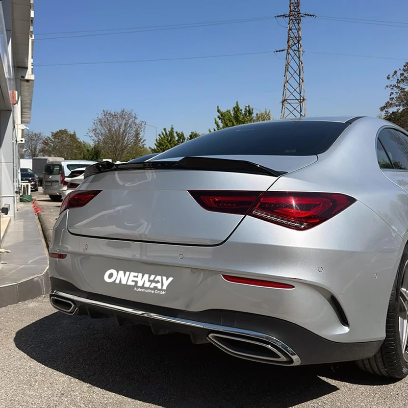 Oneway Trunk Spoiler compatible with Mercedes CLA (C118) Coupe 2019-2023 incl. AMG/Aero - Gloss black - Image 1