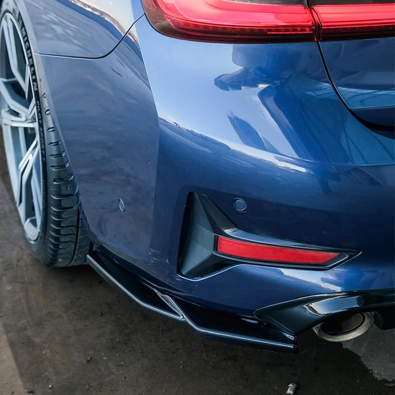 Oneway Rear Side Diffusors compatible with BMW 3-Series G20/G21 Sedan/Touring Sport Line 2018-2022 - Gloss black