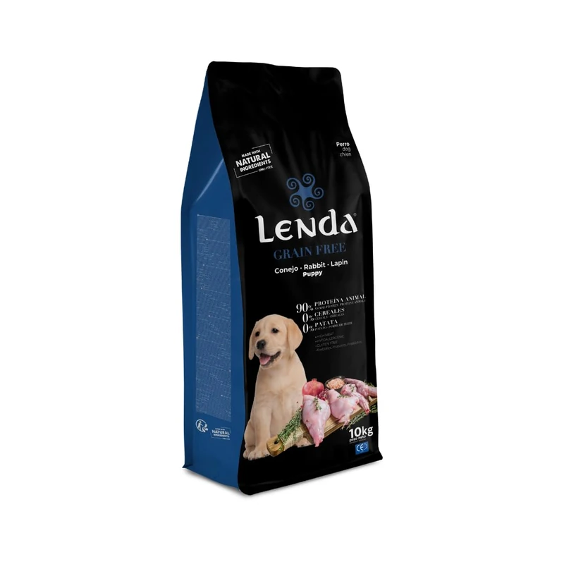 Lenda Grain Free Puppy 10 kg – Hypoallergenic Rabbit and Fish Food for Puppy without Cereals – Grain Free Food for Sensitive Digestion – with Probiotics and Chondroprotectors for Joints - Image 1