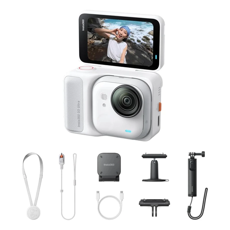 Insta360 GO Ultra Creator Bundle (Arctic White) + 2 Year FlexiCare