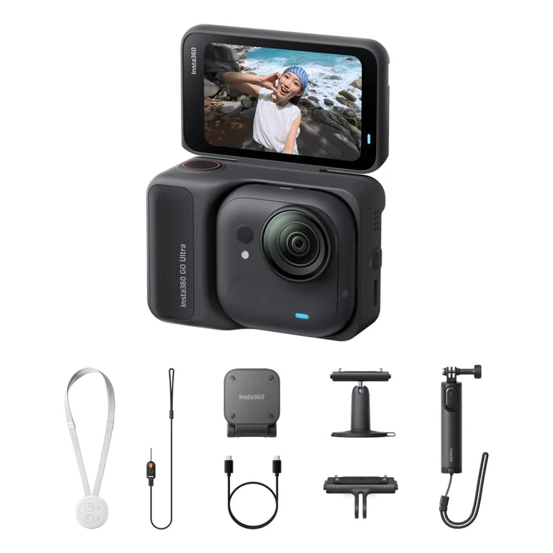 Insta360 GO Ultra Creator Bundle (Midnight Black) + 2 Year FlexiCare